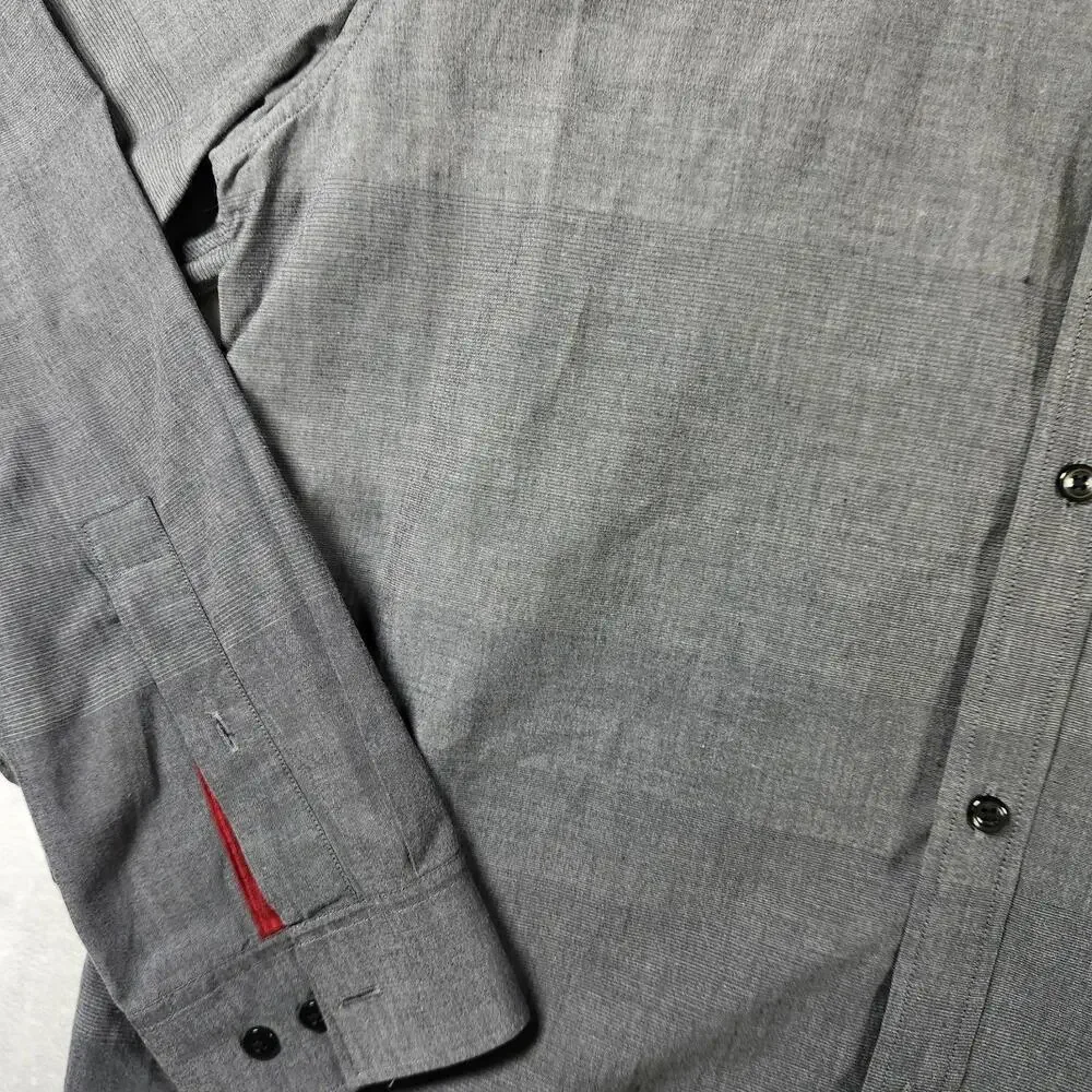 Banana Republic Heritage Collection XL Gray Button Down‎ Shirt Tailored Slim Fit